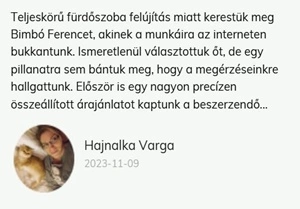 Vélemény fürdőszoba felújításról